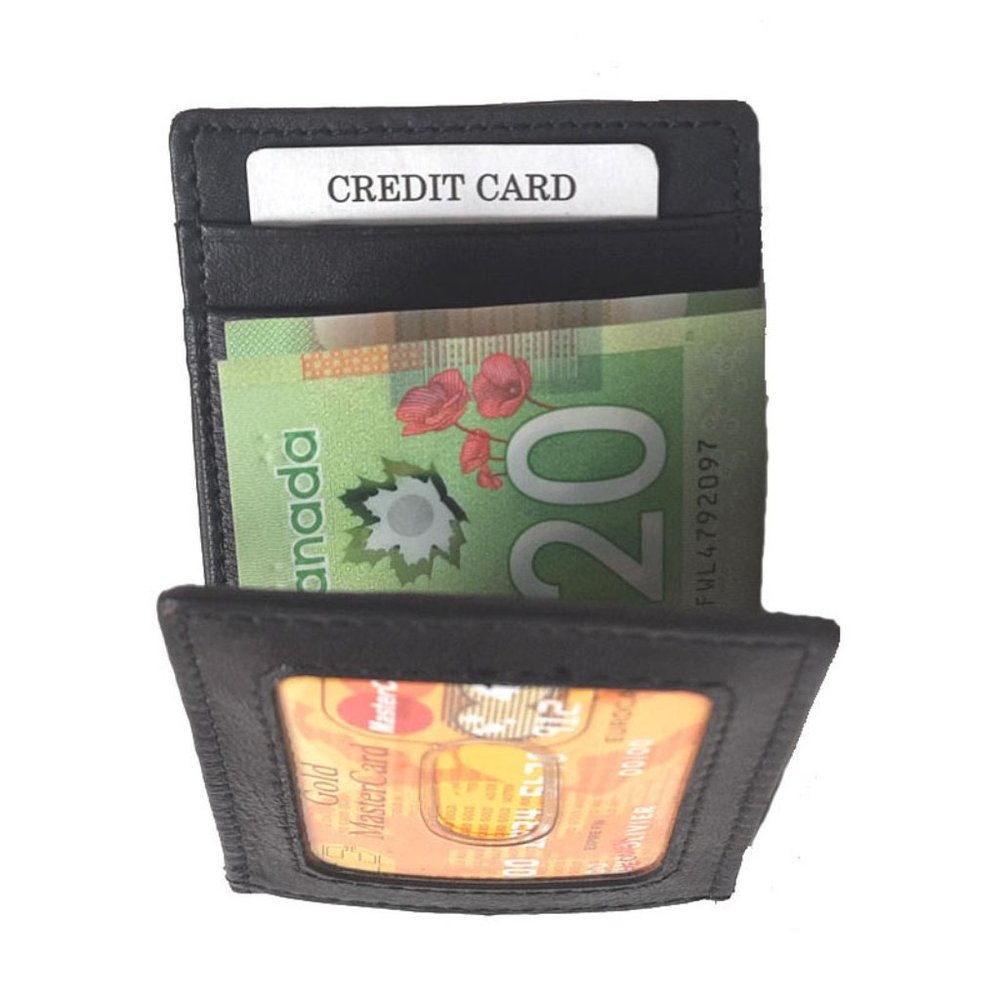 Genuine Leather Lambskin Men's Wallet with Magnetic Bill Flap #5017